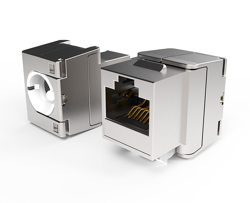 英曼超短款-屏蔽免打網絡模塊-超六類/七類迷你模塊Keystone Jack