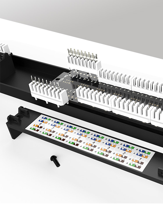 1U 16 Ports Network Patch Panel
