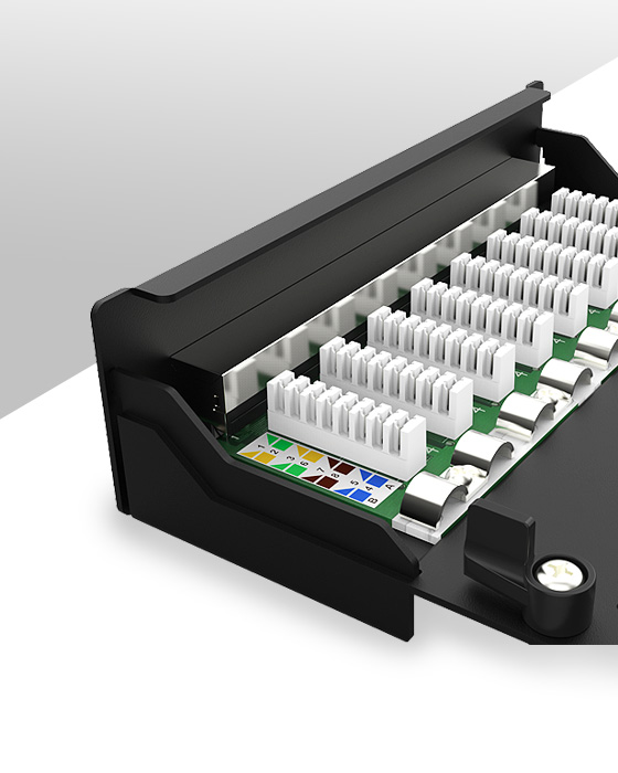 1U8口-防塵網絡配線架