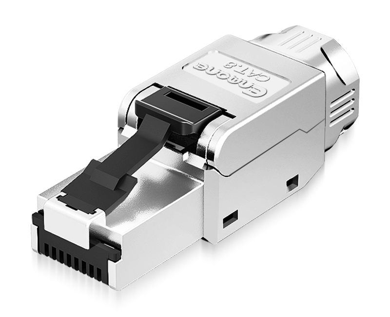 英曼-超短款-鋅合金屏蔽免打水晶頭（旋鈕款）