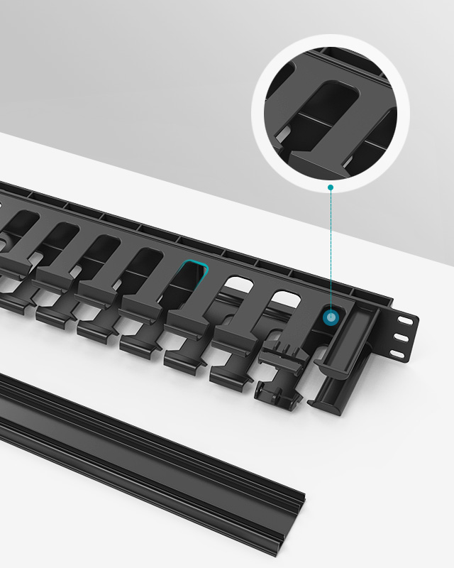 1U24口-塑料理線架