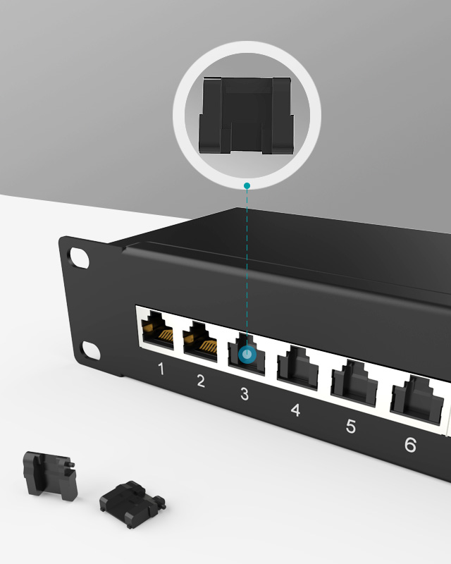 1U12口-防塵網絡配線架