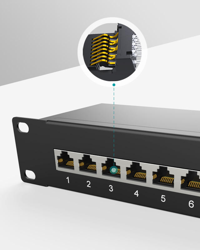 1U12口-防塵網絡配線架
