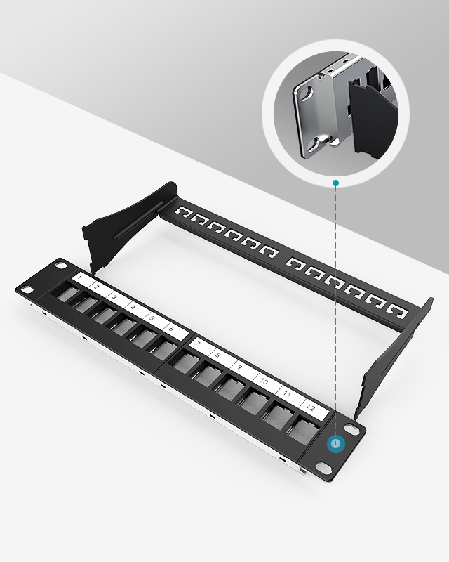 1U12口-直通網絡空配架