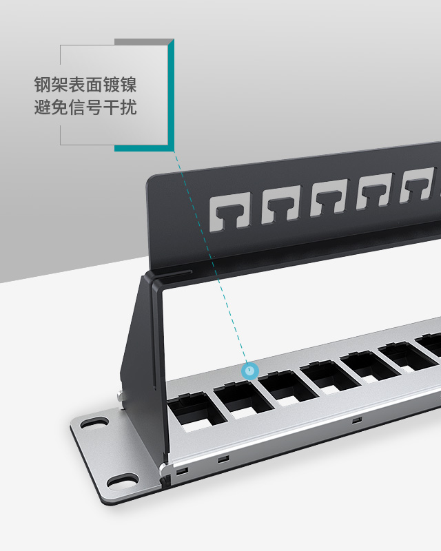 1U24口屏蔽網(wǎng)絡(luò)空配架