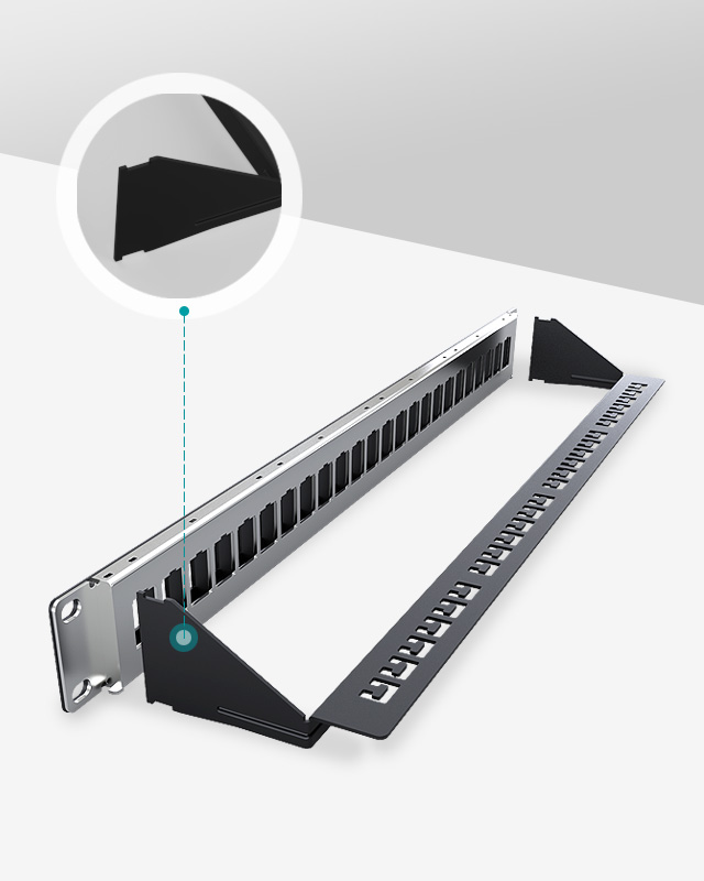 1U24口屏蔽網(wǎng)絡(luò)空配架