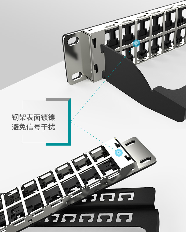 1U48口直通網(wǎng)絡(luò)空配架