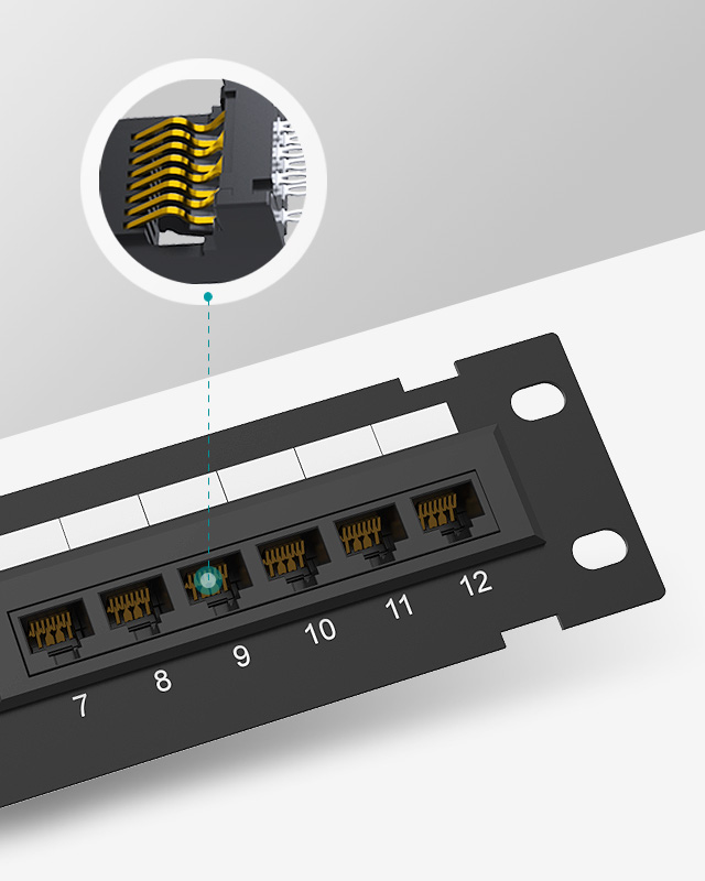 1U12口-防塵網絡配線架