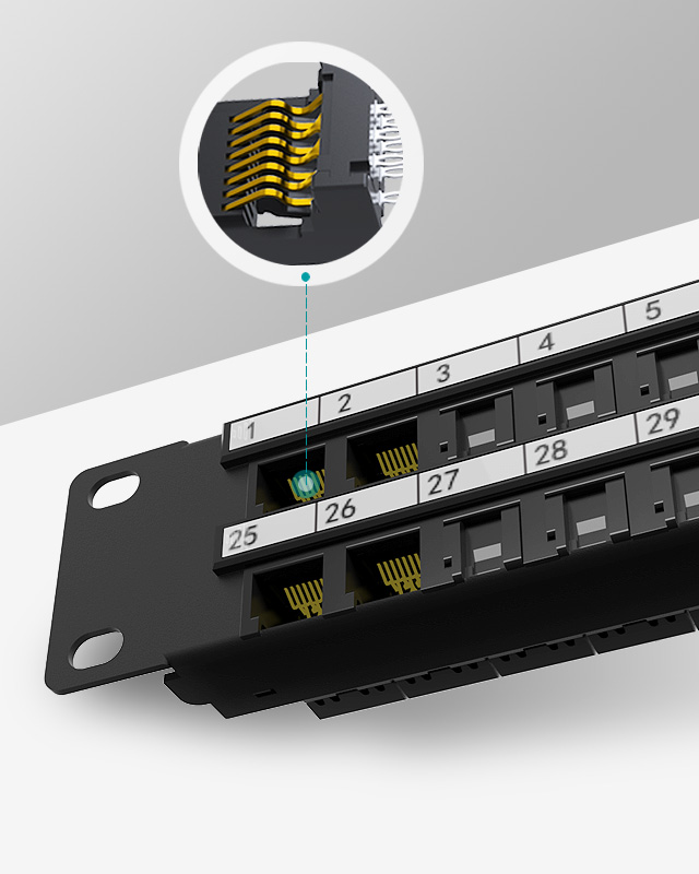 1U48口-防塵網(wǎng)絡(luò)配線架